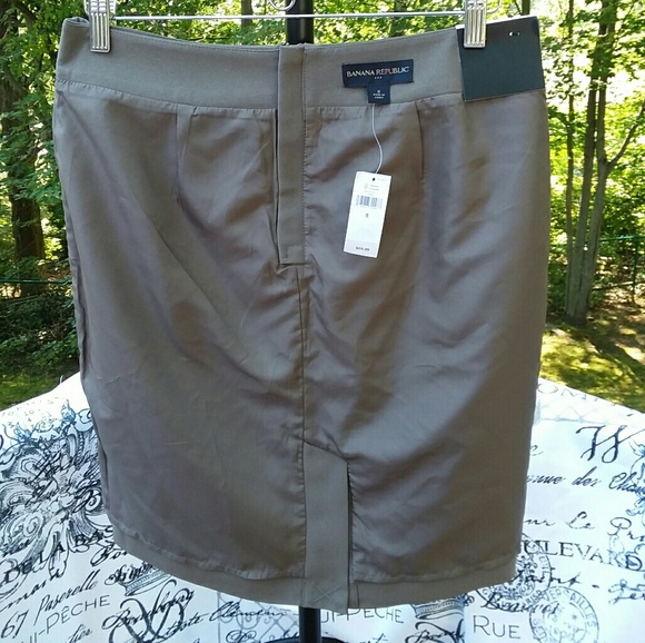 Banana Republic Lined Skirt Size:8 Brown Grayish - Picture 5 of 8